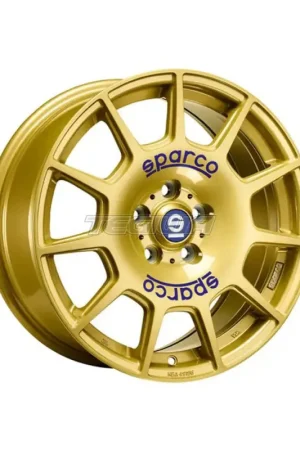 Crafted SPARCO Sparco Terra Alloy Wheel 17x7.5 ET48 5x100 Race Gold Blue Lette