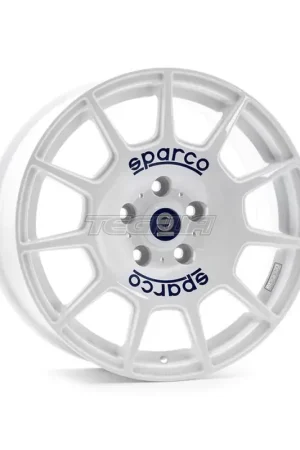 Weekend Sale SPARCO Sparco Terra Alloy Wheel 17x7.5 ET35 5x100 White Blue Lettering