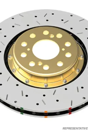 Instant Buy DBA 05-06 Pontiac GTO 5000 Series Drilled and Slotted Front Rotor (Black Hat)