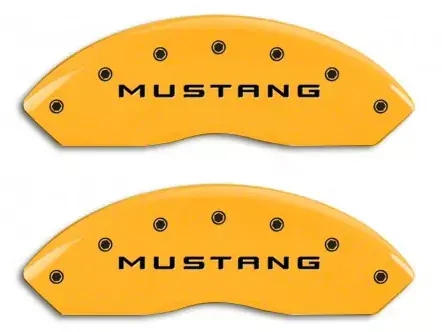 Affordable MGP Brake Caliper Covers with GT Logo; Yellow; Front and Rear