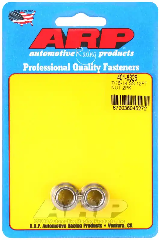 Authentic ARP 7/16-14 SS 12pt nut kit — PMD Premier Motoring Development
