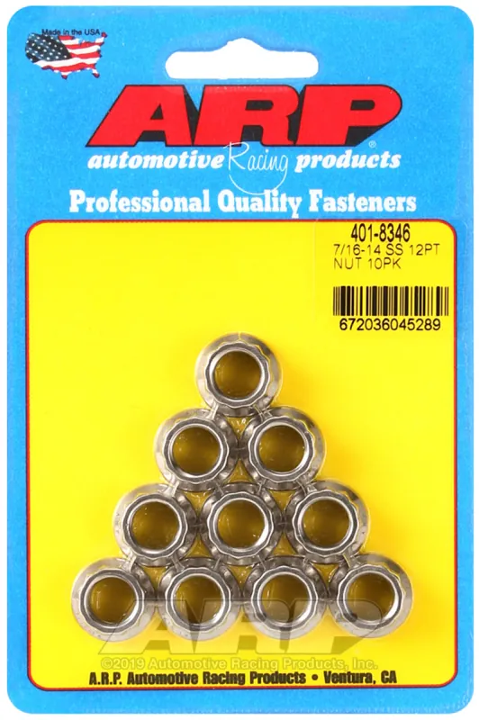 Affordable ARP 7/16-14 12PT Nut Kit SS - 10 PK — PMD Premier Motoring Development