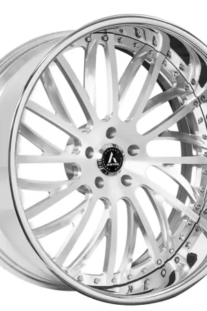 Latest 19" Artis Forged Wheels G-Boro Brushed Silver Face with Chrome Lip Rims