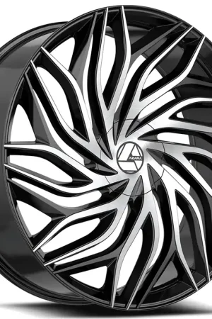 20" Azara Wheels AZA-537 Gloss Black Machined Rims Holiday Sale
