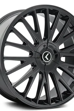 22x8.5" Kraze Wheels 185 Double Down Gloss Black Rims Warranty Included