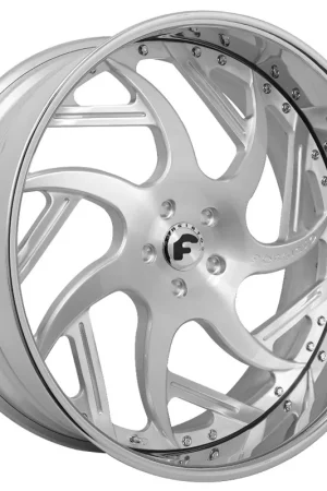 Trending 24x9/10" Forgiato Girare Brushed Face with Chrome Lip 3-Piece Forged Wheels (5x120/114/127, +0/7mm)