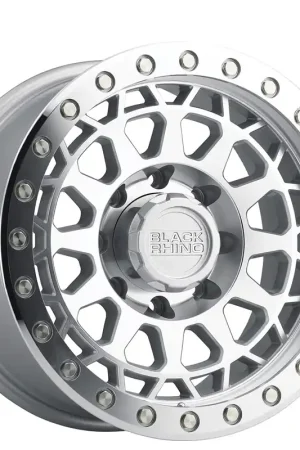 Premium 18" Black Rhino Wheels Primm Silver with Mirror Face and Machined Ring Off-Road Rims