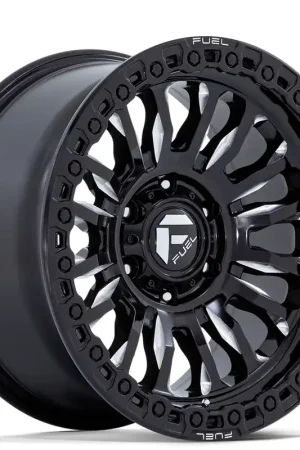 17" Fuel Wheels FC857 Rincon SBL Gloss Black Milled Off-Road Rims Genuine