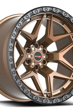22" Vortek Off-Road VRT-603 Atheno Matte Bronze with Black Bead Ring Rims Discount