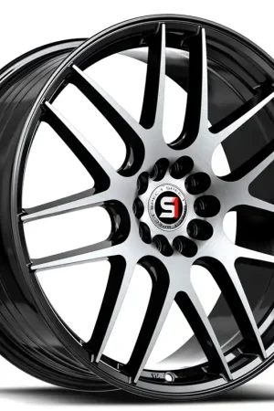 17" SPEC-1 Wheels SP-65 Gloss Black with Machined Rims Reduced Price