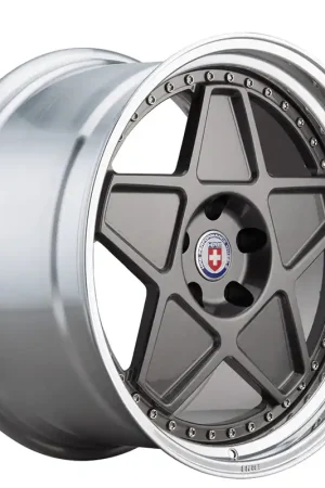 Warranty Included 22" HRE Wheels 505 Gloss Charcoal Center with Polished Clear Barrel Forged Rims