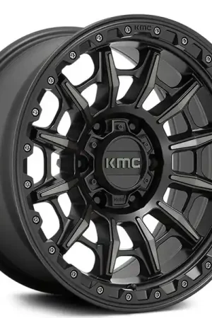 16" KMC Wheels KM547 Carnage Satin Black with Gray Tint Off-Road Rims Best Choice