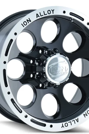 16" Ion Alloy Wheels 174 Black with Machined Lip Crossover Rims Final Sale