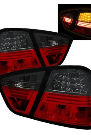 Buy Online Spyder BMW E90 3-Series 06-08 4Dr LED Tail Lights Red Smoke ALT-YD-BE9 — PMD Premier Motoring Development