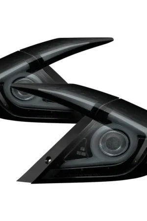 Get Yours Spyder 16-18 Honda Civic 4 Door Light Bar LED Tail Lights - Black Smok — PMD Premier Motoring Development