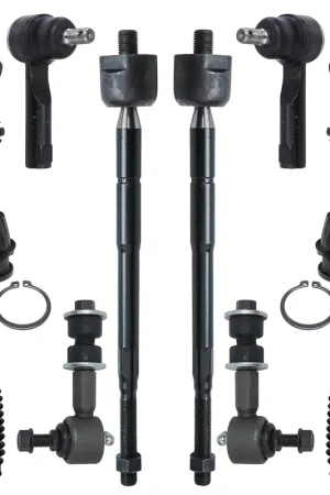 10pc Front Tie Rods Sway Bar Links Lower Ball Joints Suspension Kit Fresh Stock