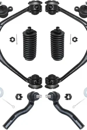 10pc Front Upper Control Arms Lower Ball Joints Tie Rods Suspension Kit Handmade
