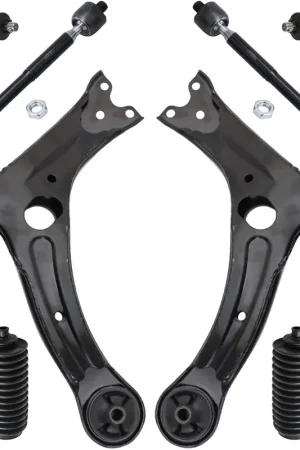 10pc Front Lower Control Arms Ball Joints Inner Outer Tie Rods Suspension Kit Bargain