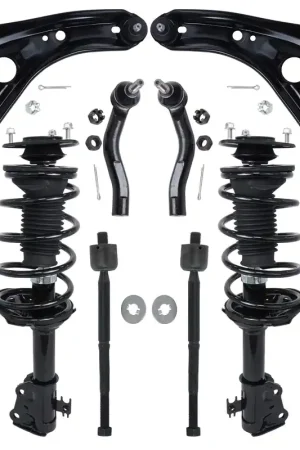 12pc Front Struts Lower Control Arms Tie Rods Sway Bar Links Suspension Kit Viral