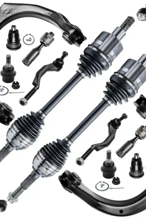 16pc Front CV Axles Upper Control Arms Ball Joints Tie Rods Suspension Kit Last Chance