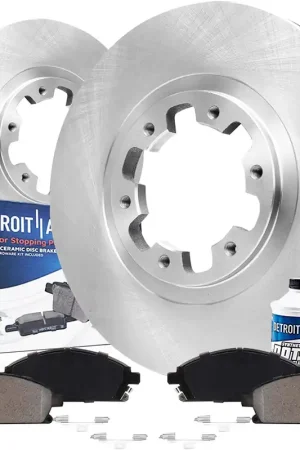 6pc Front Disc Rotors and Ceramic Brake Pads Kit Trusted Brand