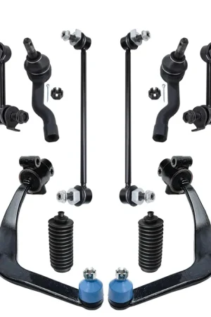 12pc Front Lower Control Arms Inner Outer Tie Rods Sway Bar Links Suspension Kit Handmade