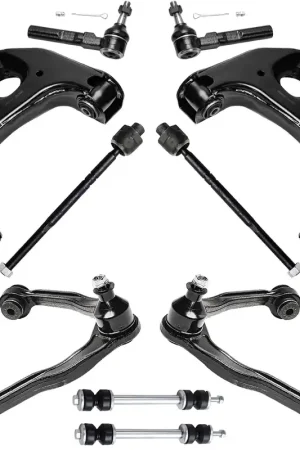 12pc Front Upper Lower Control Arms Sway Bar Links Tie Rods Boots Suspension Kit Limited Offer
