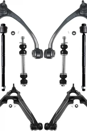 10pc Front Upper Lower Control Arms Tie Rods Sway Bar Links Suspension Kit Big Sale