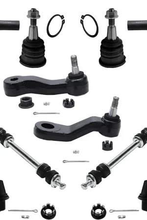 12pc Front Ball Joints Sway Bar Links Tie Rods Pitman Arm Suspension Kit In Demand