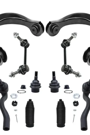 12pc Front Upper Control Arms Tie Rods Sway Bar Links Suspension Kit Limited Time