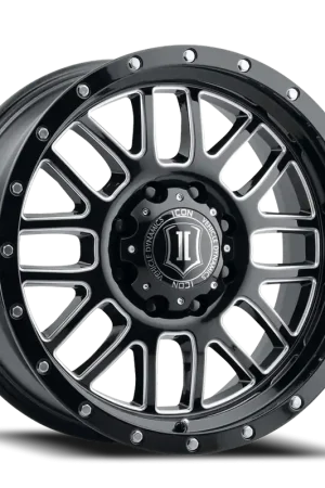 Free Delivery Icon Alloys Alpha Wheel 20x9 6x135 Satin Black w/ Milled Windows 16mm