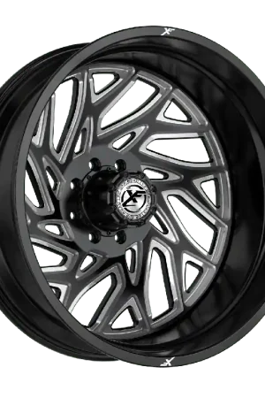 Xf Off-Road Xf-229 Dually Wheel 20x8.25 8x210 Gloss Black & Milled -192mm Premium