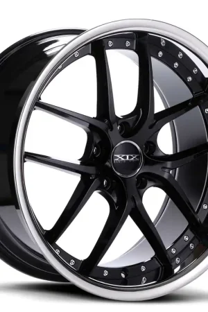 Same Day Shipping Xix X61 Wheel 20x8.5 5x112 Gloss Black With Stainless Steel Lip 35mm