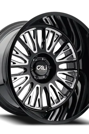 Cali Off-Road Vertex Wheel 22x12 8x170 Gloss Black Milled -44mm Special Offer