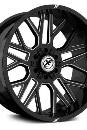 Xf Off-Road Xf-235 Wheel 20x10 8x165.1 & 8x170 Gloss Black & Milled -12mm Affordable