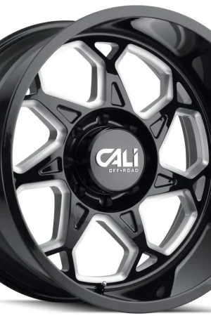 Cali Off-Road Sevenfold Wheel 20x10 5x127 Gloss Black Milled -25mm - BLOWOUT NO RETURNS Editor’s Pick