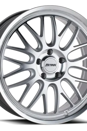 Limited Edition Petrol P4C Wheel 20x8.5 5x115 Silver w/ Machined Face & Lip 40mm