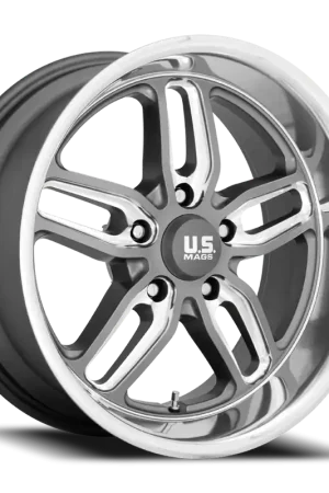 Buy Direct Us Mags U129 Cten Wheel 22x10.5 5x127 Matte Gunmetal Milled 1mm - FREE T-SHIRT INCLUDED!