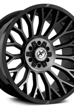 Shop Now Xf Off-Road Xf-237 Wheel 24x12 6x135 & 6x139.7 Gloss Black & Machined Titanium Double Dark Tint -44mm - MINIMUM PURCHASE OF 4 WHEELS