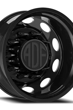 Adf Peterson Dually Wheel 24x8.25 8x200 Gloss Black/Machined -167mm - MINIMUM PURCHASE OF 4 - FREE T-SHIRT INCLUDED! Luxury