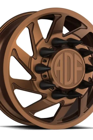 Adf Contractor Right Dually Wheel 22x8.25 8x200 Bronze 144mm - MINIMUM PURCHASE OF 4 - FREE T-SHIRT INCLUDED! Reduced Price