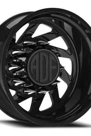 Brand New Adf - Contractor Right Dually Wheel 24x8.25 8x165.1 Gloss Black -167mm - MINIMUM PURCHASE OF 4 - FREE T-SHIRT INCLUDED!