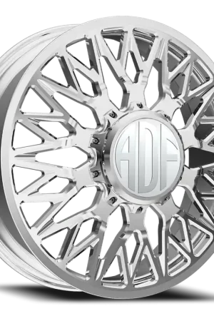 Same Day Shipping Adf Techno Mesh Dually Wheel 20x8.25 8x165.1 Polished 144mm - MINIMUM PURCHASE OF 4 - FREE T-SHIRT INCLUDED!