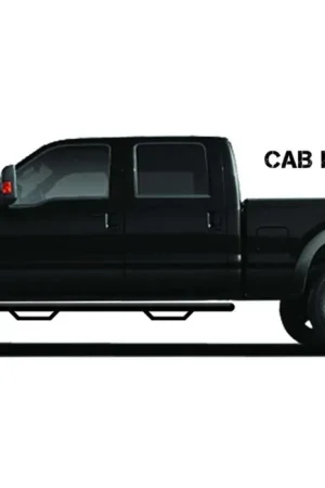 Exclusive N-Fab F0989CC-TX Cab Length Nerf Step Bar 3" Black For Ford F-150