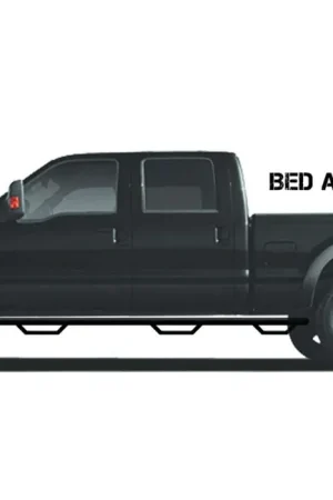 N-Fab C1996CC-6-TX Black Wheel To Wheel Nerf Step Bar | Chevrolet Silverado 1500 GMC Sierra Instant Buy