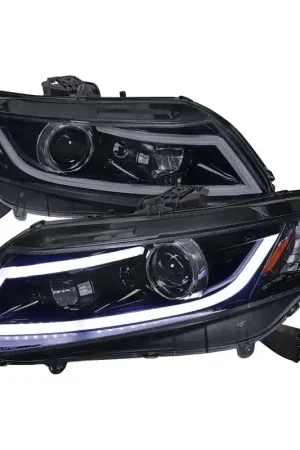 Fresh Stock Spec-D Smoked Projector Headlight w/ Black Housing SPE 2LHP-CV12G-8V2-TM