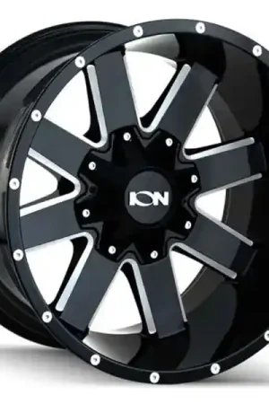 ION Alloy Wheels 141 Gloss Black with Milled Spokes 20x9 18mm Offset 5x150,5x139.7 (5x5.5) Reduced Price