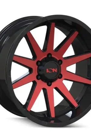 Cheap ION Alloy Wheels 143 Gloss Black Machined Red 20x10 -19mm Offset 8x180