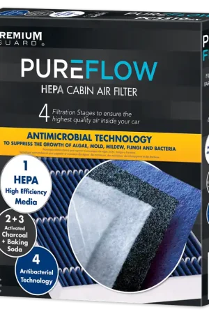 Final Sale PUREFLOW 2020 Mercedes-Benz G500 Cabin Air Filter with HEPA and Antibacterial Technology, PC99241HX