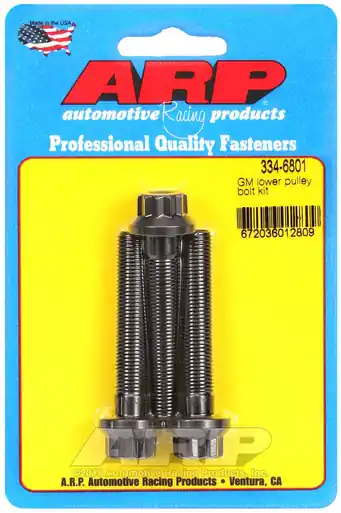 ARP GM Small Block / Big Block 3 Bolt 12pt Lower Pulley Bolt Kit - 334-6801 Clearance